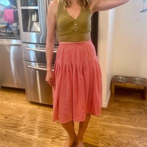 Vintage Valentino silk striped skirt size 44